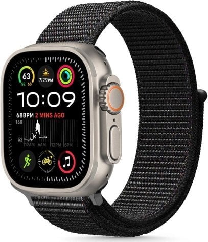 Tech-Protect TECH-PROTECT NYLON APPLE WATCH 6 / 7 / 8 / 9 / 10 / SE / ULTRA 1 / 2 (44 / 45 / 46 / 49 MM) BLACK