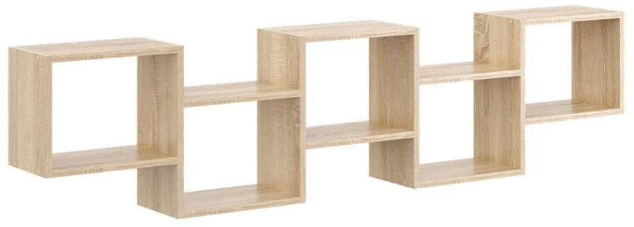 Półka ścienna, wisząca, regał, 186x18x44 cm, dąb sonoma, mat