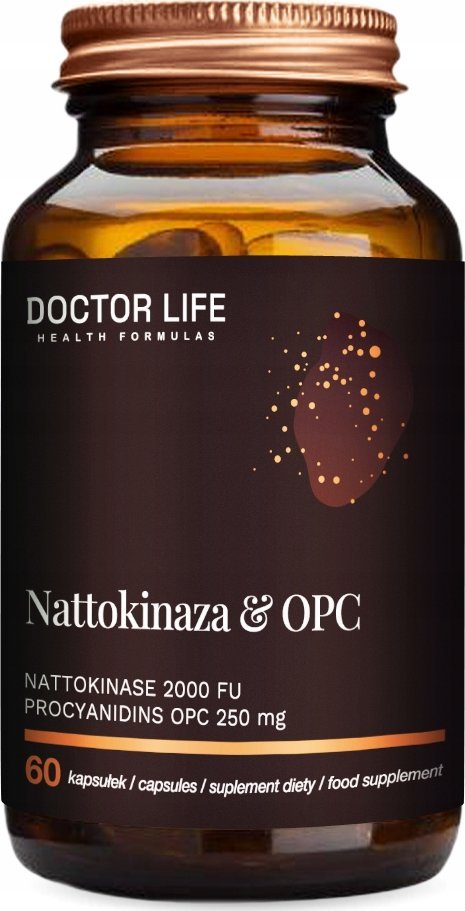 Doctor Life Nattokinaza & OPC suplement diety wspierający układ krwionośny 60 kapsułek
