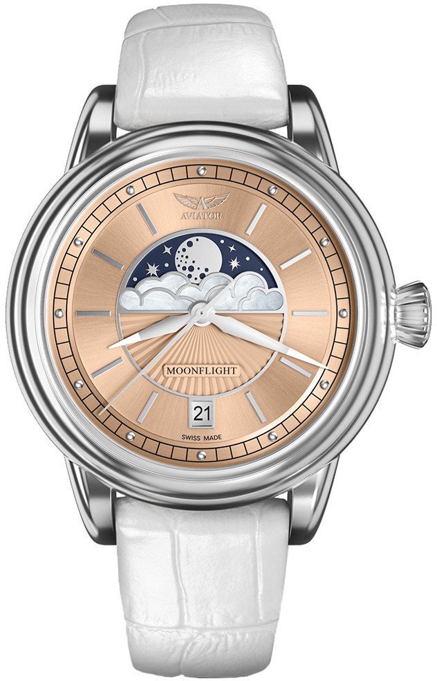 Zegarek damski Aviator V.1.33.0.259.4.WM biały