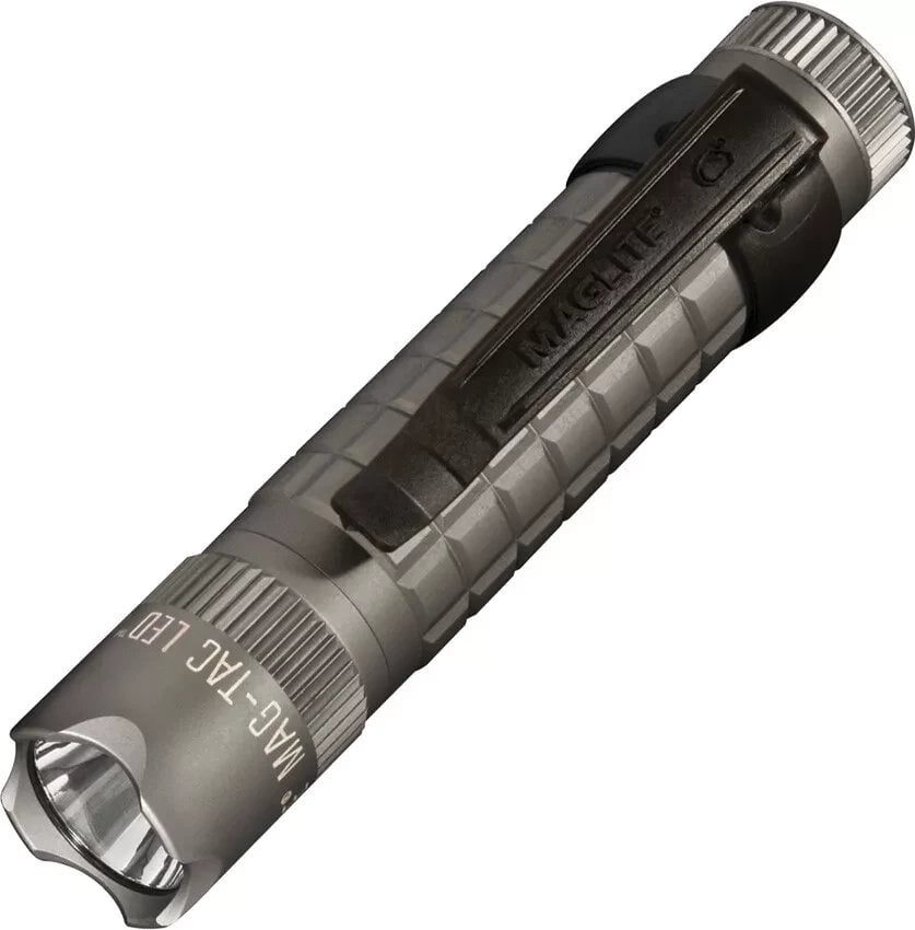 Maglite Mag-Tac crowned bezel Taschenlampe grau
