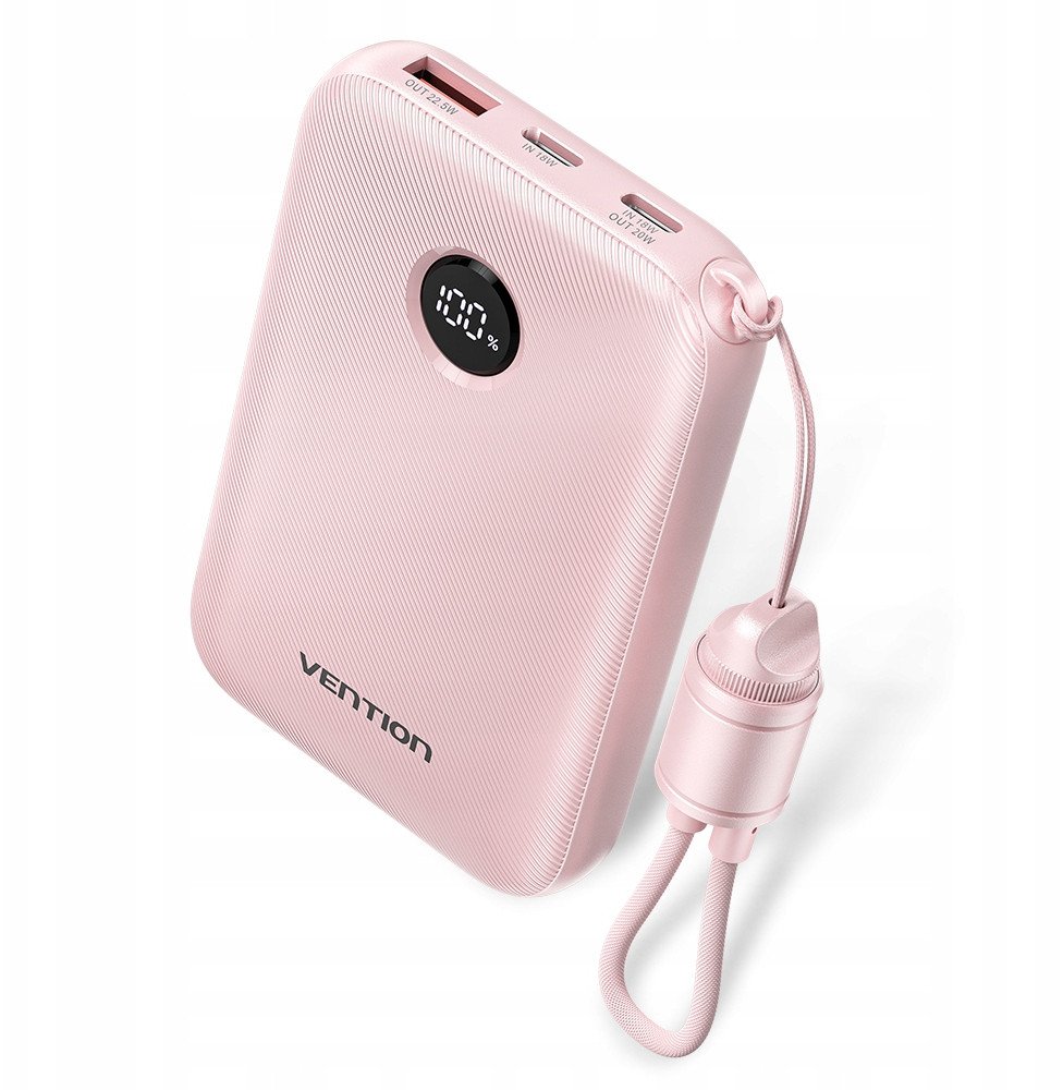 Powerbank Vention 10000mAh Różowy