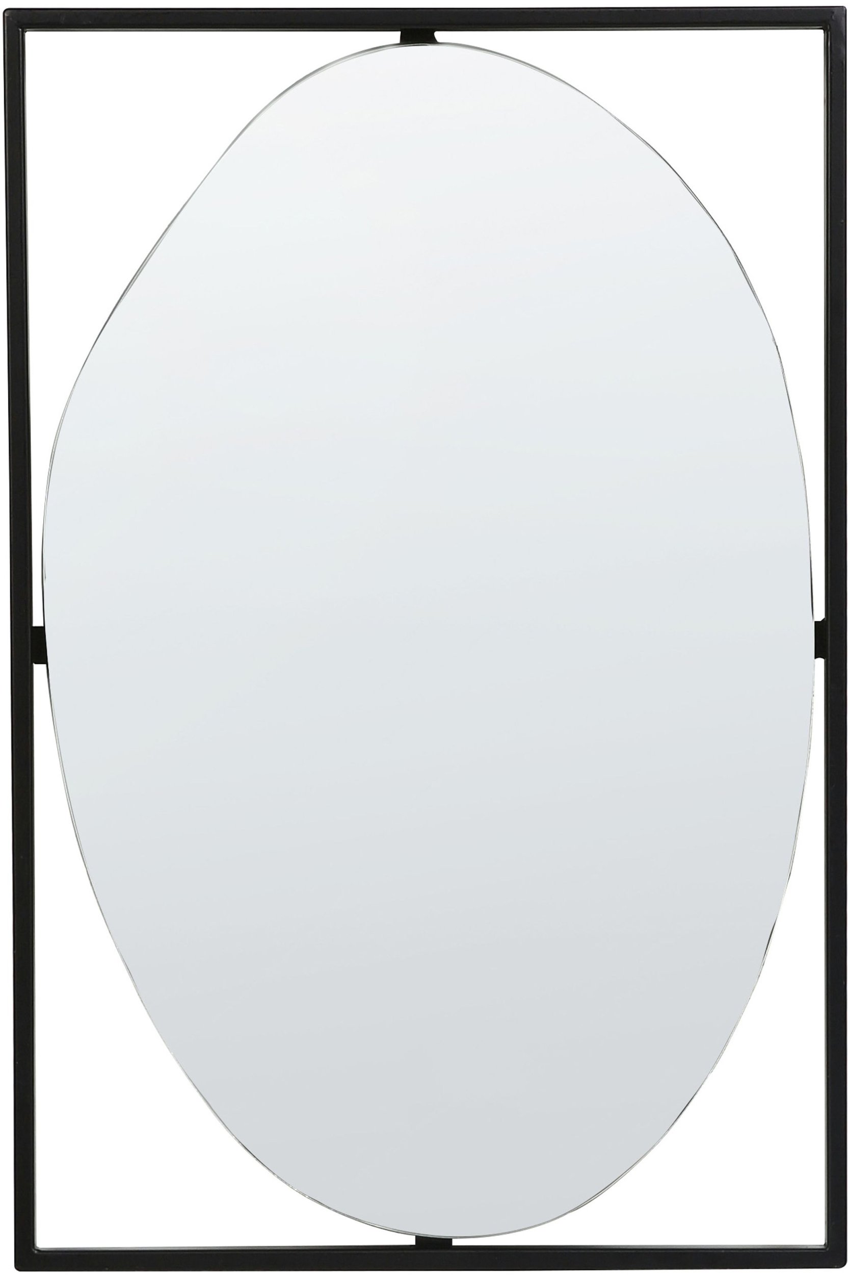 Beliani Lustro ścienne NIBELLE 40 cm 60 cm Metal Czarny