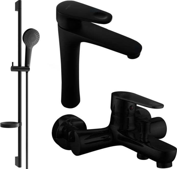 Mexen Mexen Kama DS05 zestaw wannowy, czarny - 72513DS05-70