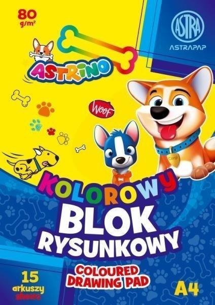 Astra Blok kolorowy barwiony A4/15K 80g Astrino (10szt)