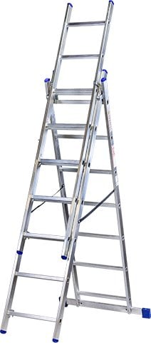 KASTOM DRABINA ALUMINIOWA 3x 8 STOPNI 150KG VHR