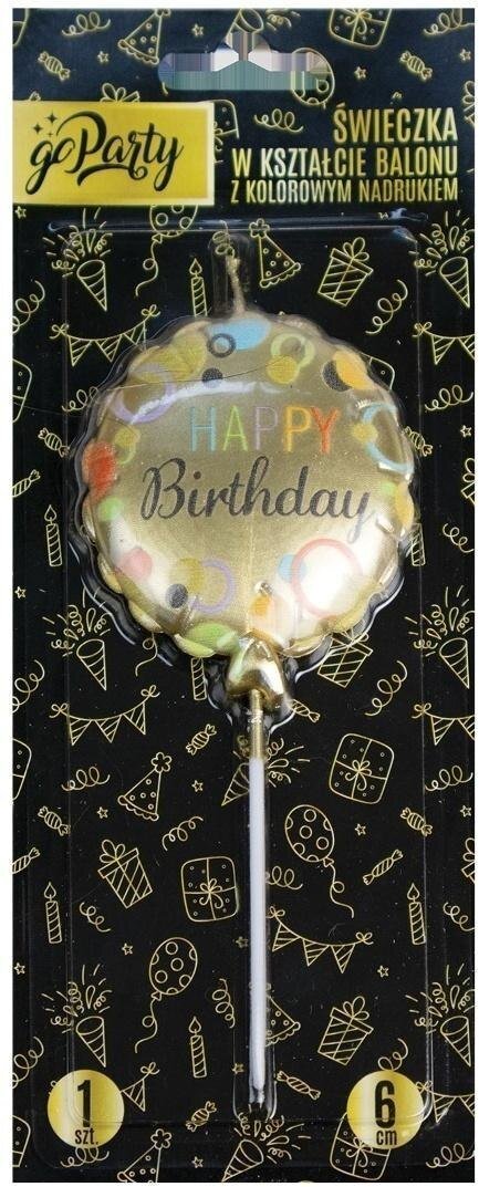Świeczka w kształcie balonu Happy Birthday