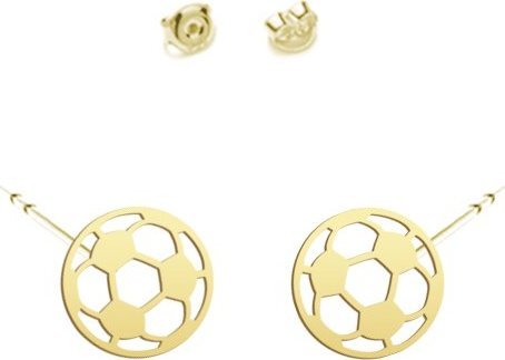 Radziszewska Jewellery Kolczyki Pozłacane Piłka Nożna
