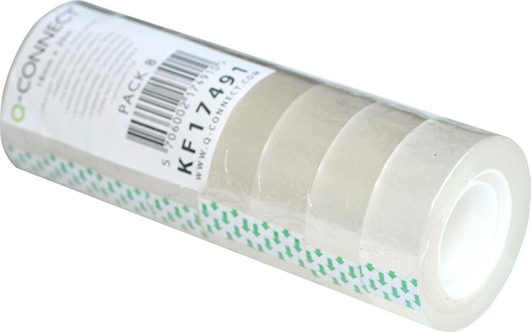 QConnect Taśma biurowa 18mm x 30m transparentna 8 szt