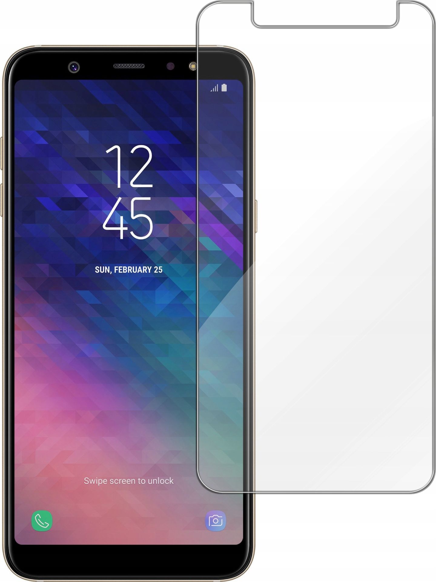 etumi Szkło Hartowane Do Samsung Galaxy A6+ 2018 |Szybka Szkiełko Ochronne Na Ekran Twarde Płaskie Przód / Ochrona Matrycy Telefonu Glas0154