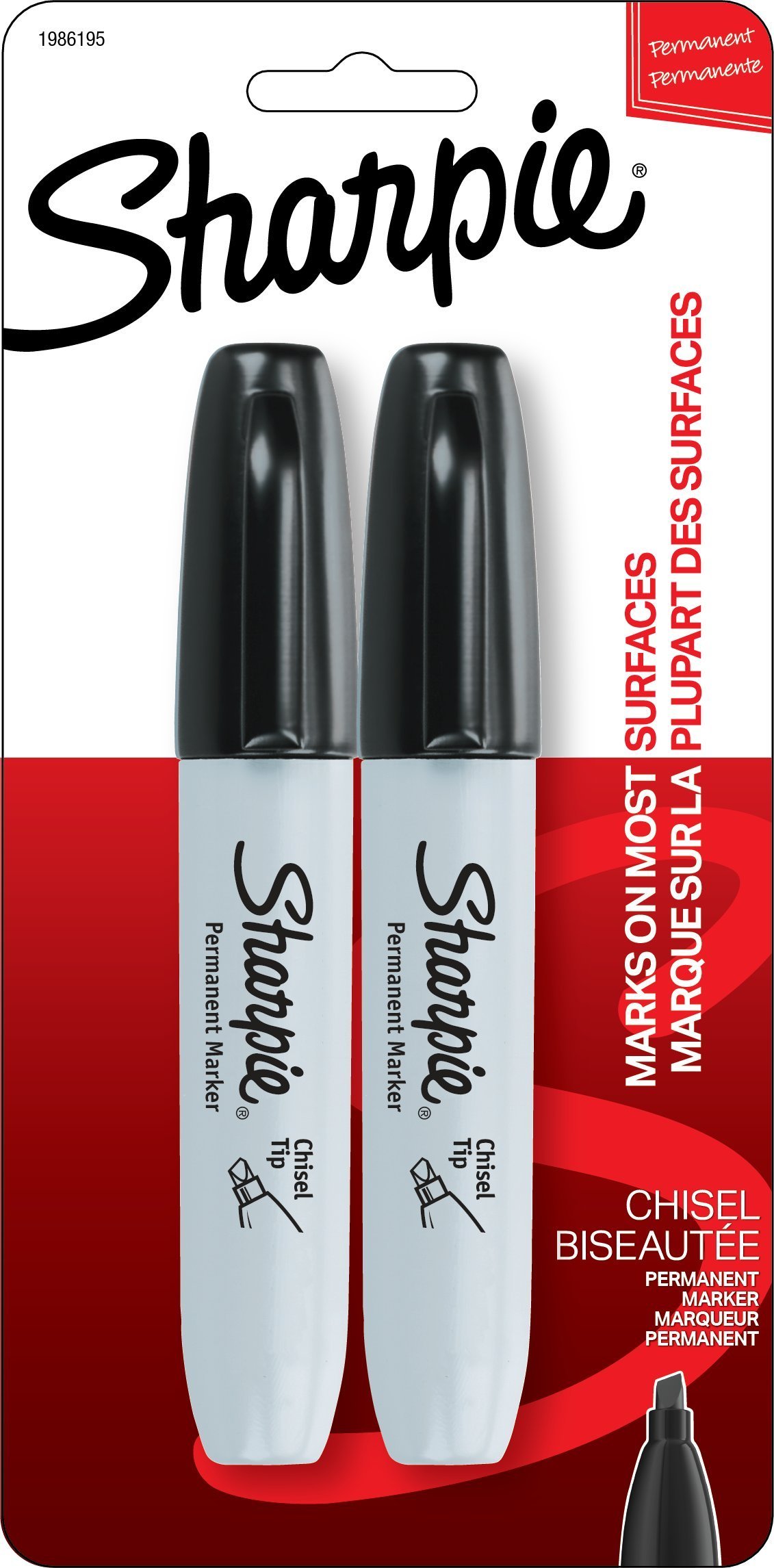 Sharpie Sharpie Marker Keilspitze Chisel 1.5-4.5mm schwarz 2er Blister