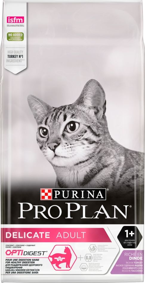 Purina PURINA Pro Plan Delicate Turkey&Rice 10kg + niespodzianka dla kota GRATIS!