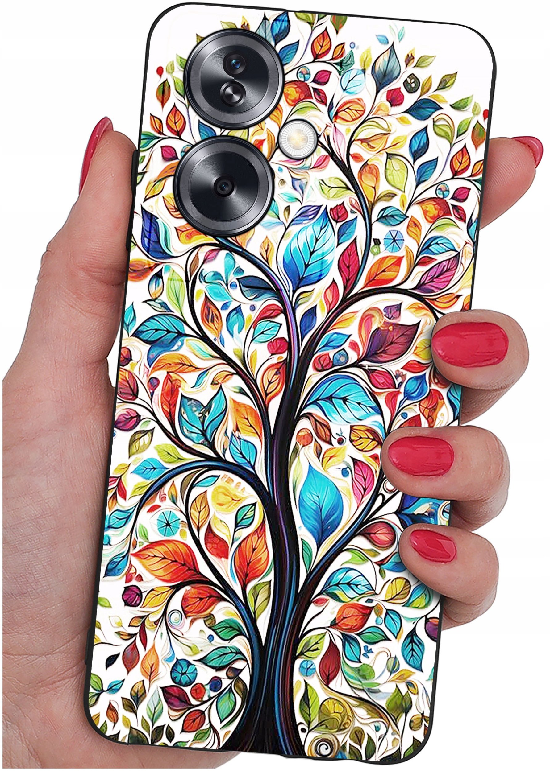 ETUI do Oppo A79 5G WZORY |SILIKONOWE MATT CASE + SZKŁO ochronne 9H