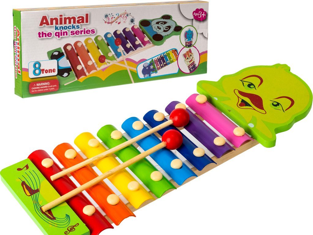 CYMBAŁKI DREWNIANE DLA DZIECKA ZWIERZĘTA 8 TONÓW