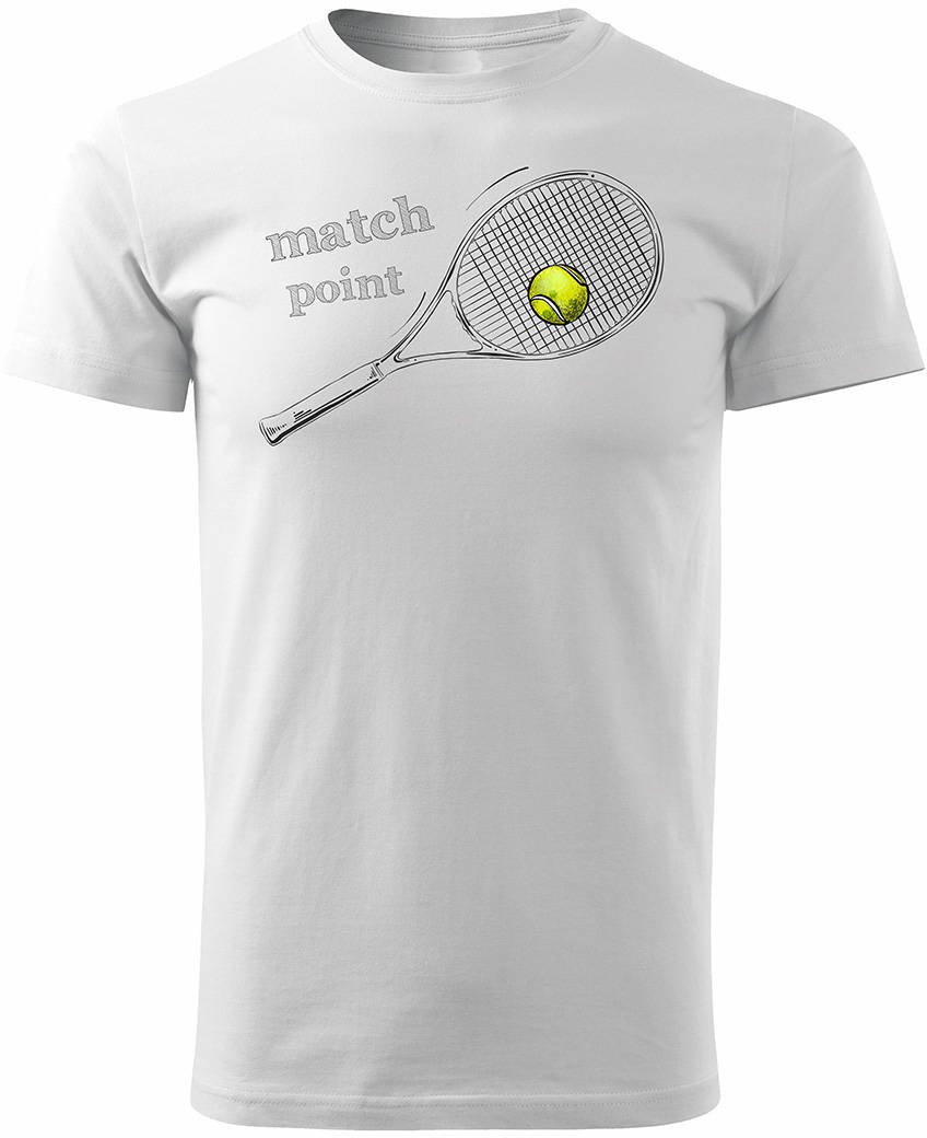 Koszulka tenis tenisowa z rakietą do tenisa męska biała REGULAR S