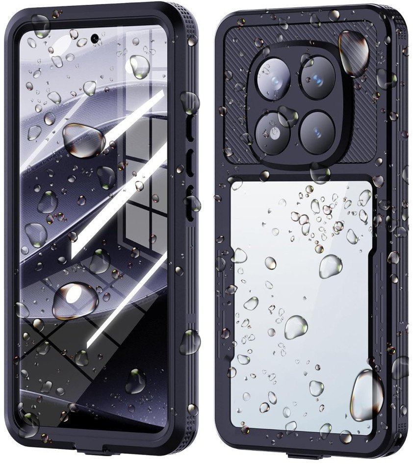 Etui wodoszczelne Supero do Xiaomi Redmi Note 14 Pro, przezroczysto-fioletowe