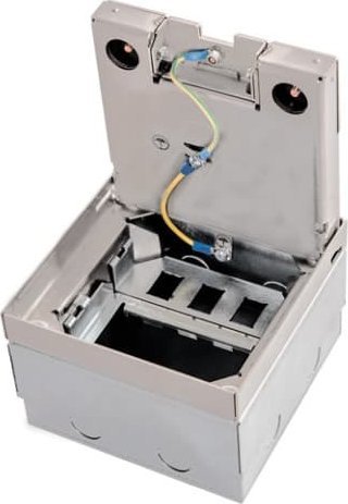 Alfako Puszka podłogowa ze stali nierdzewnej do wypełnienia max 2x4 mod 95x140x140mm PP2M-A