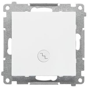 Łącznik schodowy Kontakt-Simon 55 TW6L.01/111 z podświetleniem LED podświetlenie jak w łączniku pojedynczym moduł 10 AX, 250V~, szybkozłącza biały mat
