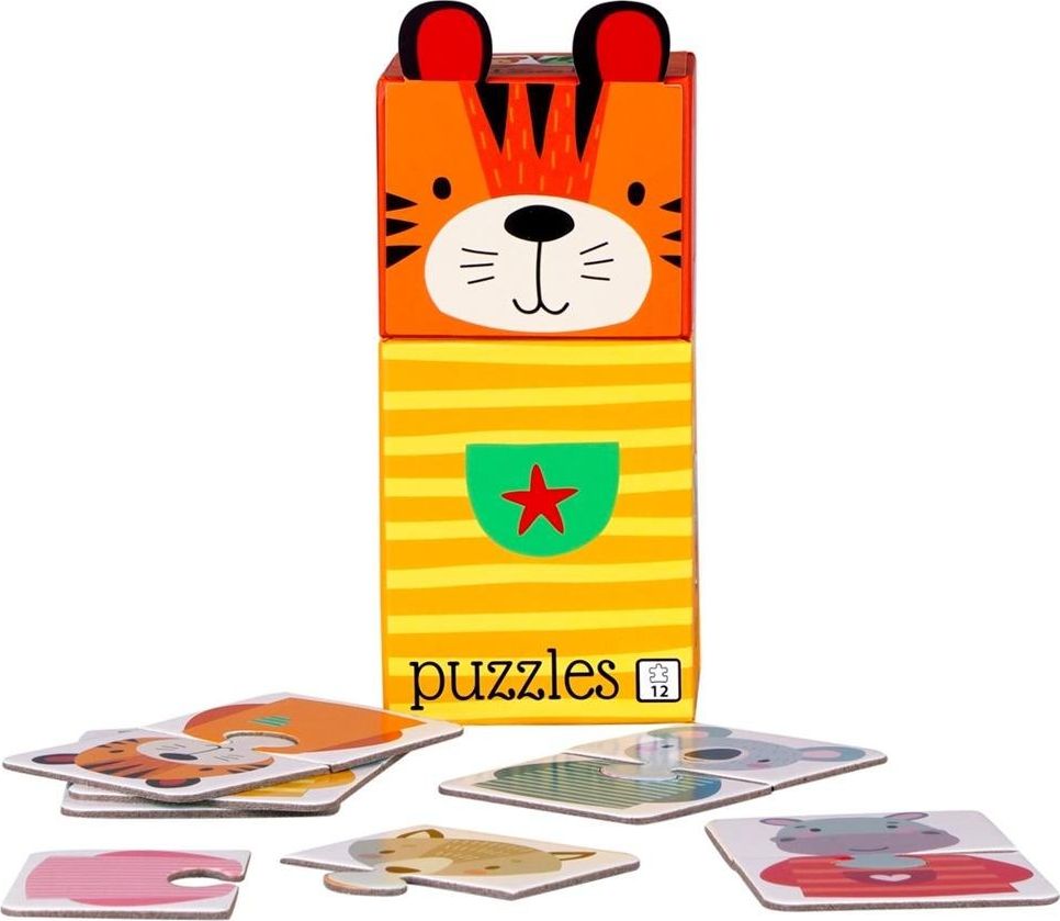 Barbo Toys Puzzle dla dzieci 6 układanek po 2el Zwierzątka