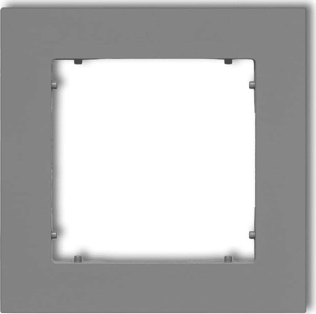 Karlik MINI Ramka pojedyncza szary mat (27MR-1)
