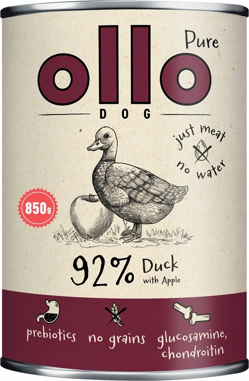 Ollo Pure Kaczka z Jabłkiem 850 g