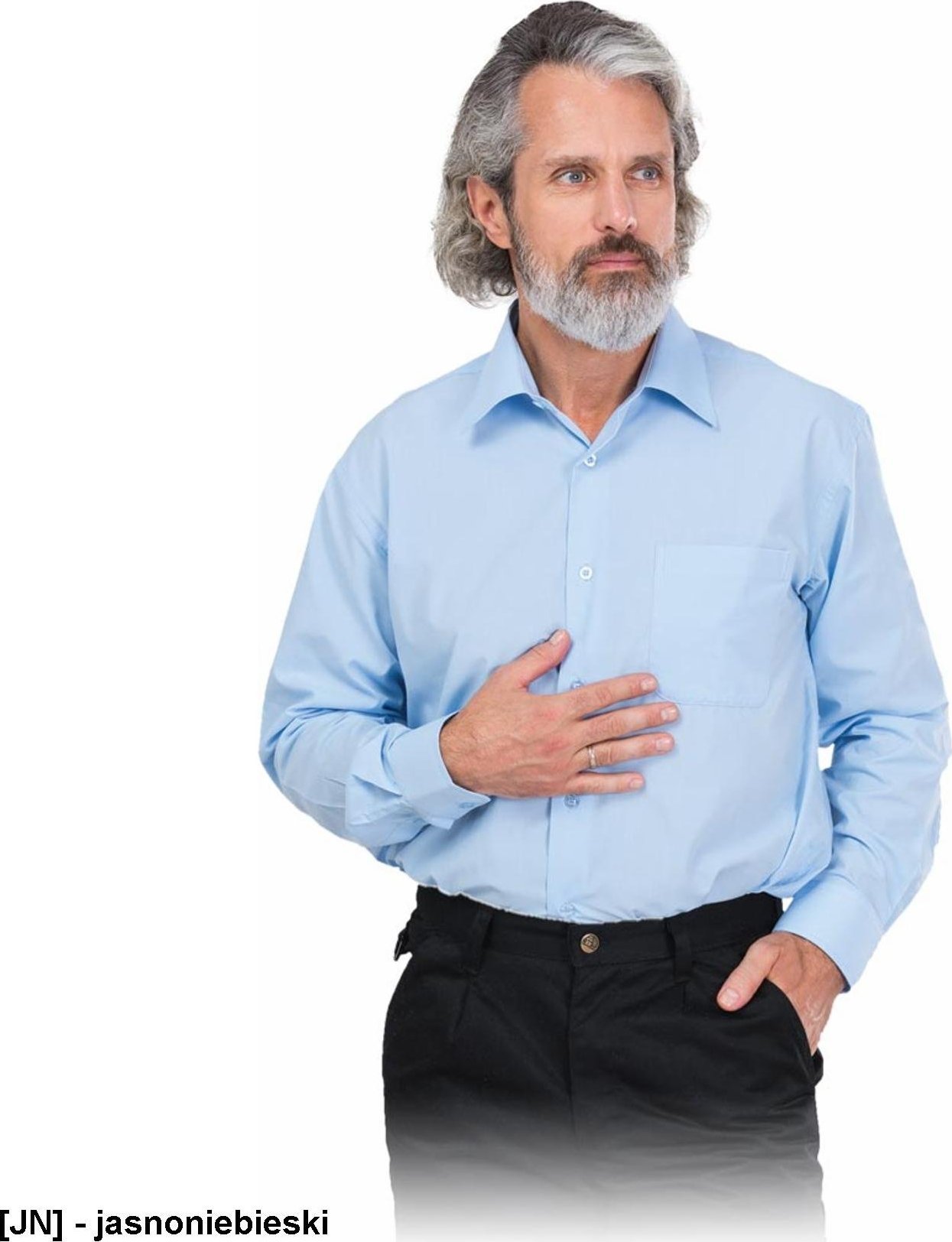 R.E.I.S. KWDR - koszula robocza - jasnoniebieski 3XL