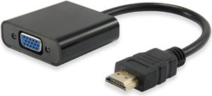 Adapter AV Equip HDMI - D-Sub (VGA) + Jack 3.5mm czarny (11903607)