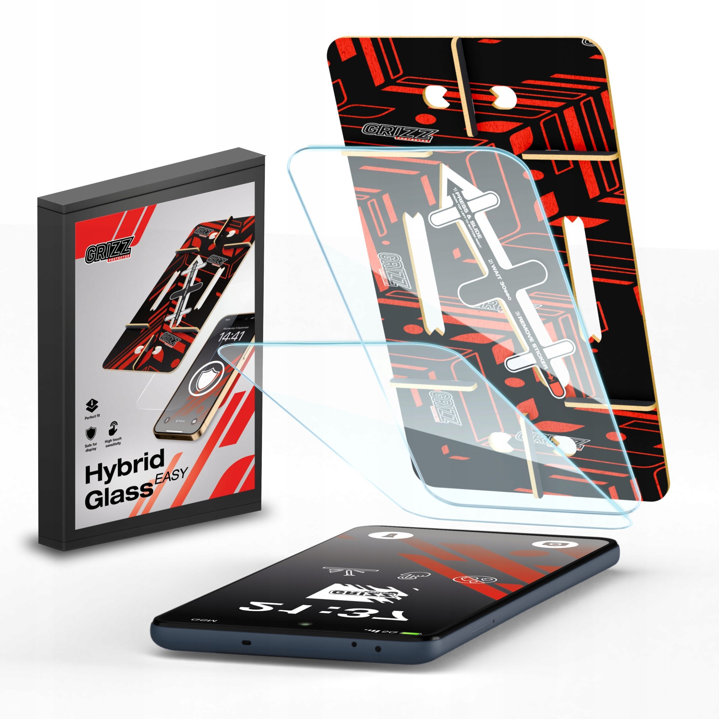 Szkło hybrydowe GrizzGlass HybridGlass Easy do Samsung Galaxy S23 [2 PACK]