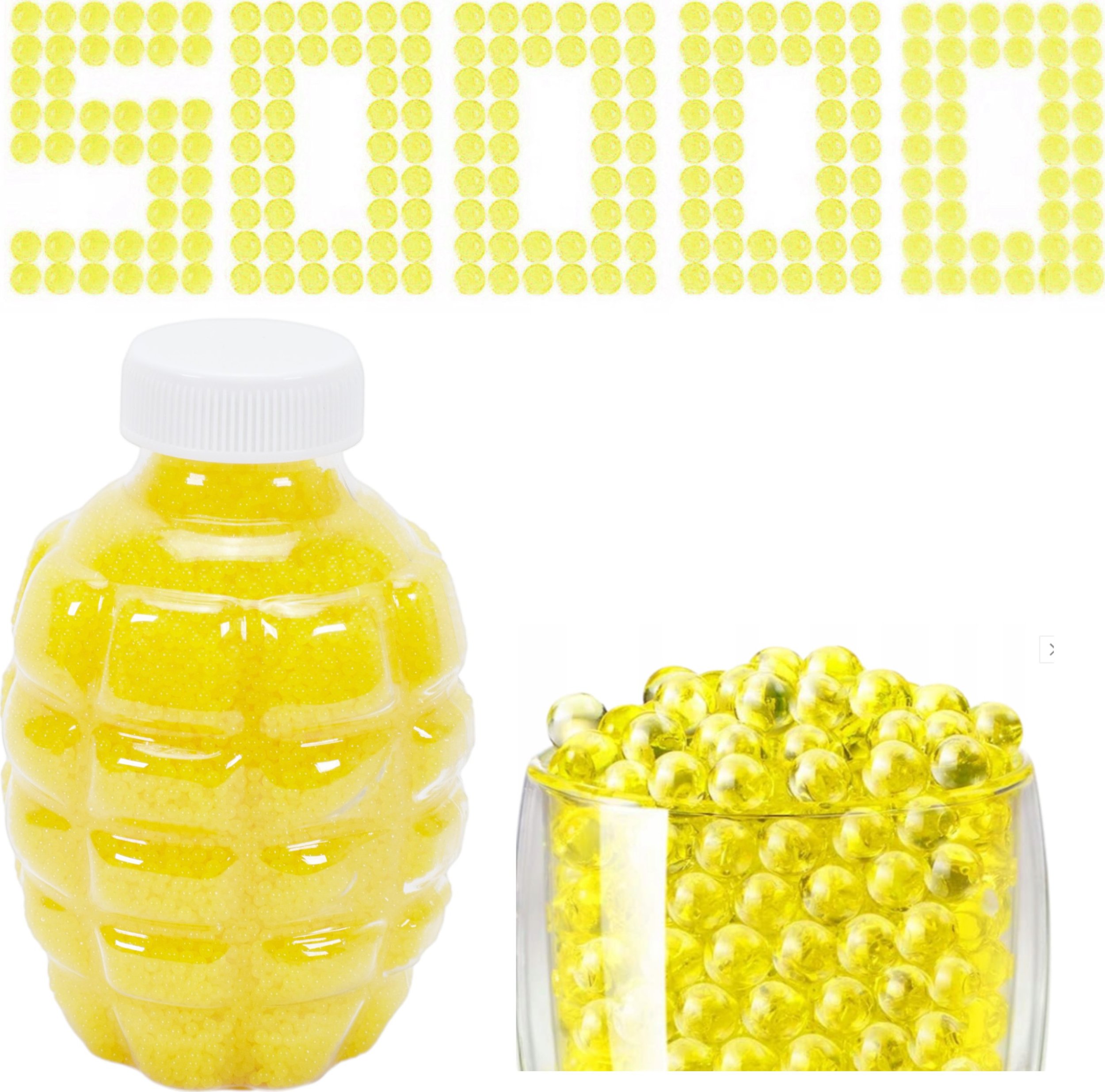 Skleplolki KULKI DO PISTOLETU KARABINU ŻELOWE WODNE ORBIZ ORBEEZ 7-8mm 50000 ŻÓŁTE