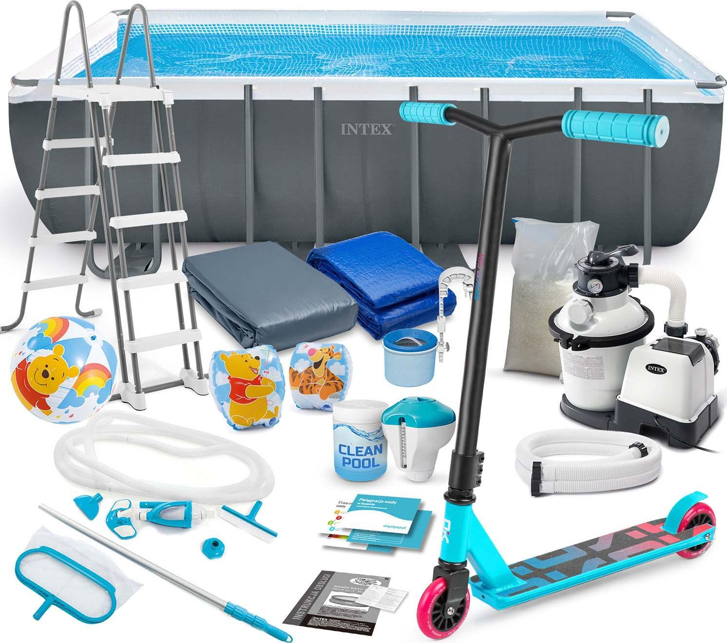 Intex Basen ogrodowy stelażowy 549 x 274 x 132 cm 21w1 INTEX 26356 + hulajnoga GRATIS