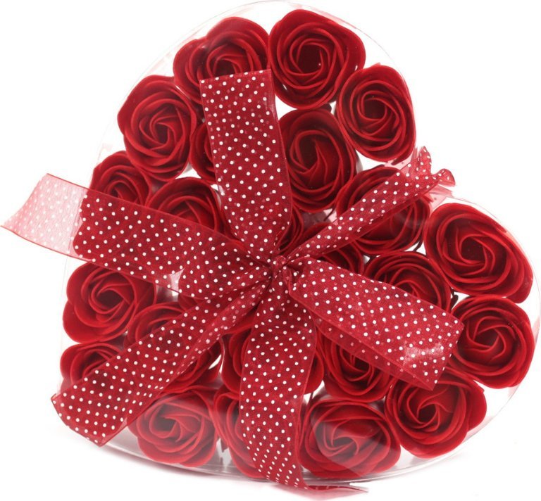 Bispol Zestaw 24 Mydlanych Kwiatów - Czerwone Róże