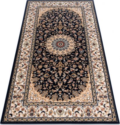 Dywany Łuszczów Dywan NAIN Rozeta, ramka 7177/51011 beż / czarny, 160x230 cm