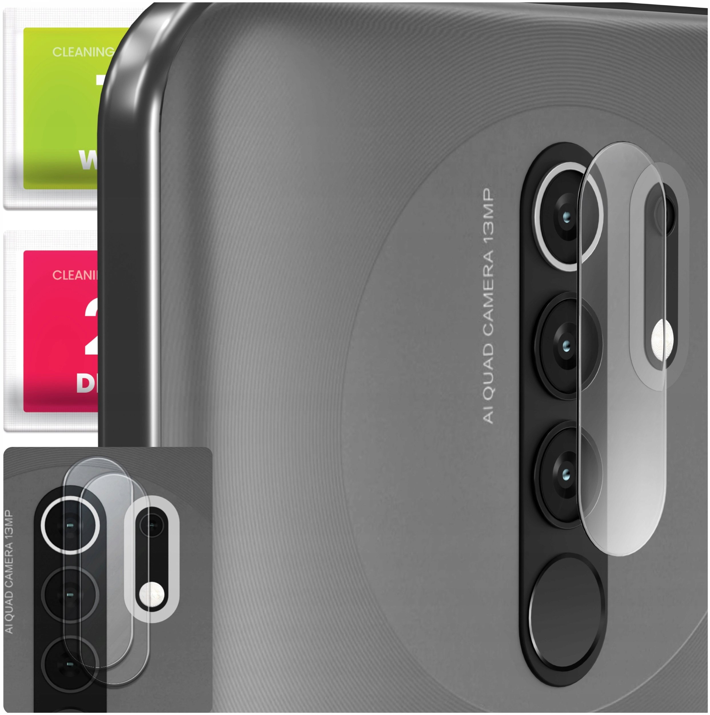 2-PAK Szkło Na Aparat Do Xiaomi Redmi 9 (Hartowane, Ochronne, Na Obiektyw)