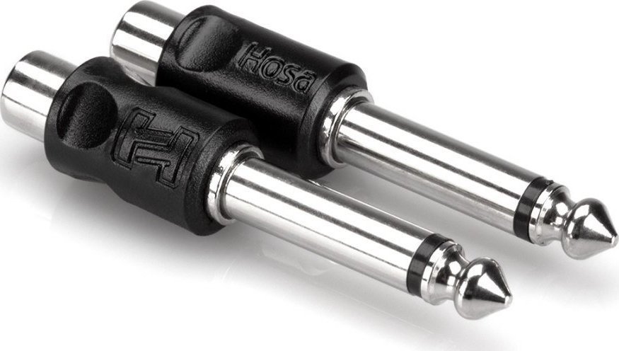 Adapter AV Hosa Hosa - Adapter gniazdo RCA - wtyk TS 6.35 [2 szt.]