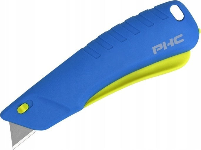 Dedra Nóż bezpieczny PHC Rebel, z chowanym ostrzem, niebieski
