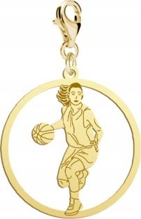 Radziszewska Jewellery Pozłacany Charms Koszykarka DEDYKACJA GRATIS