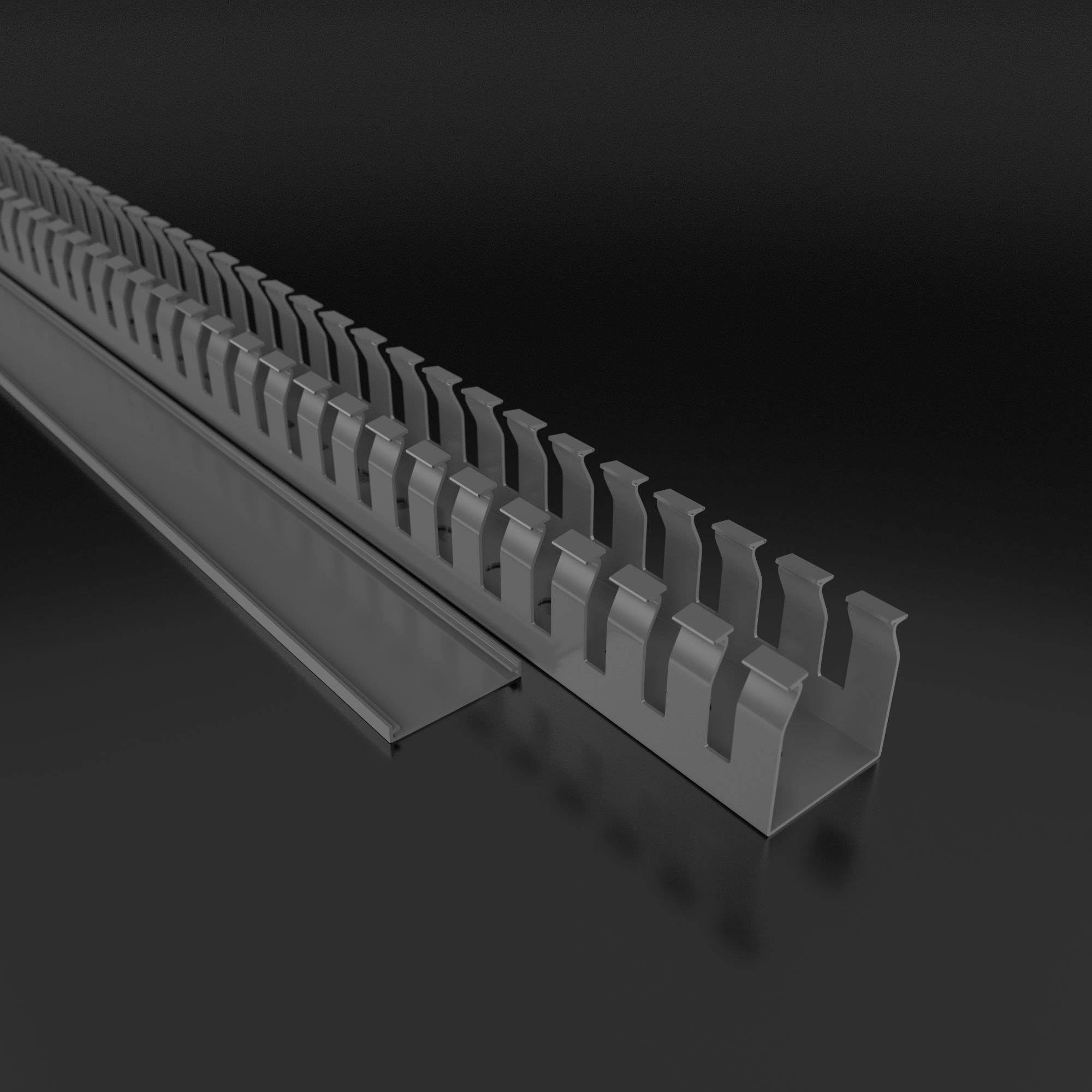EM Group Korytko grzebieniowe 40x40 Kanał kablowy z pokrywą 1m 0661