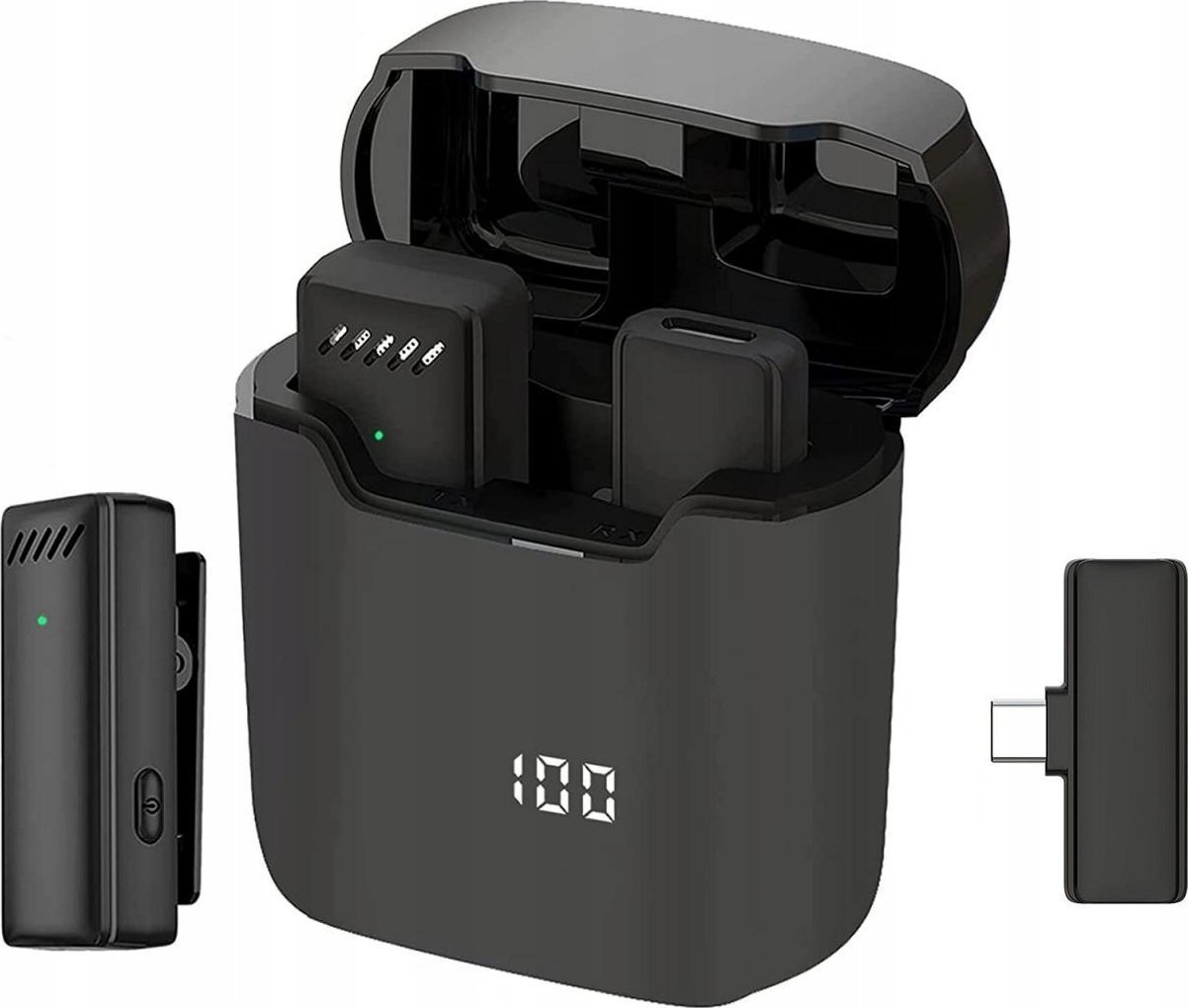 Mikrofon OEM Mikrofon bezprzewodowy krawatowy dla Typ C z etui ładującym S11