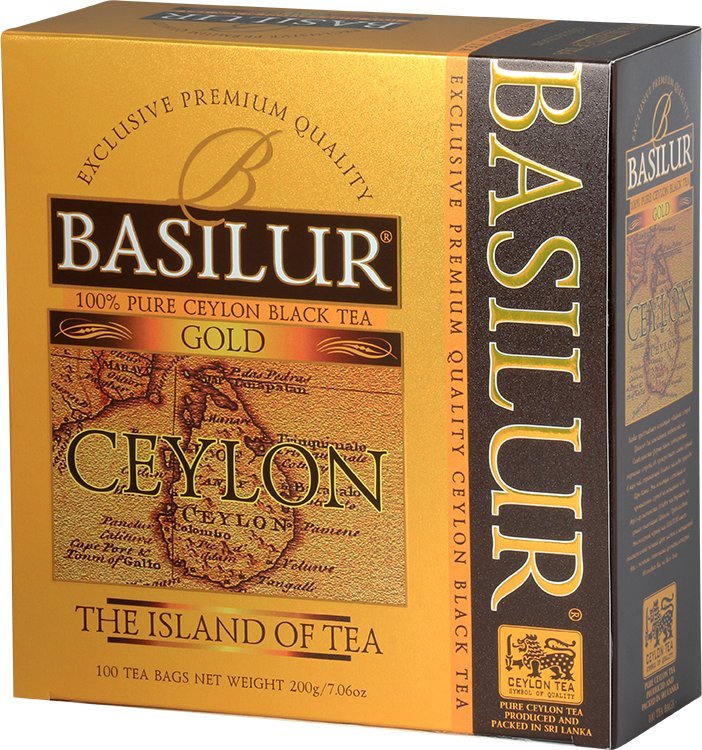 Basilur Basilur GOLD czarna herbata cejlońska TOREBKI ekspresowa - 100 x 2 g