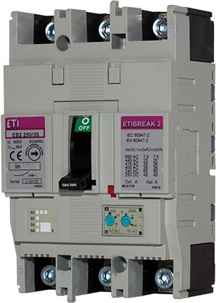 Eti-Polam Wyłącznik mocy 4P 160A 36kA wyzwalacz termo-magnetyczny (EB2 160/3S)