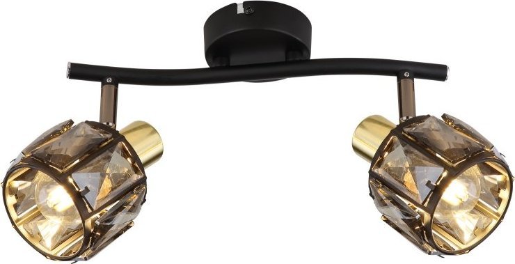 Lampa sufitowa Globo Lampa sufitowa Indiana 54357-2B z regulacją czarna przydymiona