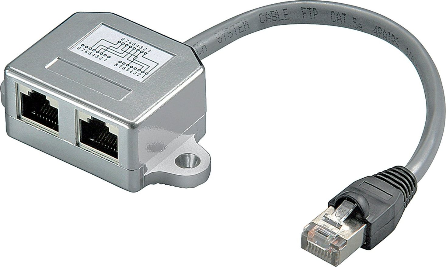 Goobay goobay RJ45 T-Adapter CAT5 + ISDN St->2xBu - 68909