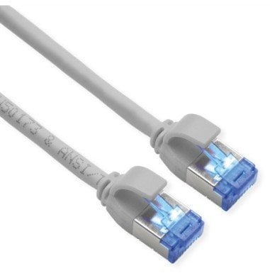 ROLINE S/FTP Patch Cord Cat.6A / Class EA, LSOH, Slim PoE, szary, 10 m
