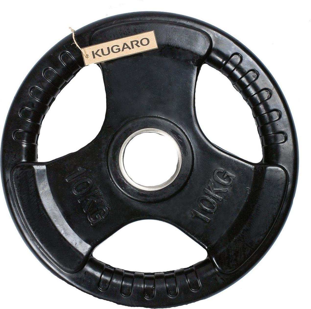 UnderFit Obciążenie olimpijskie gumowane Kugaro 10 kg