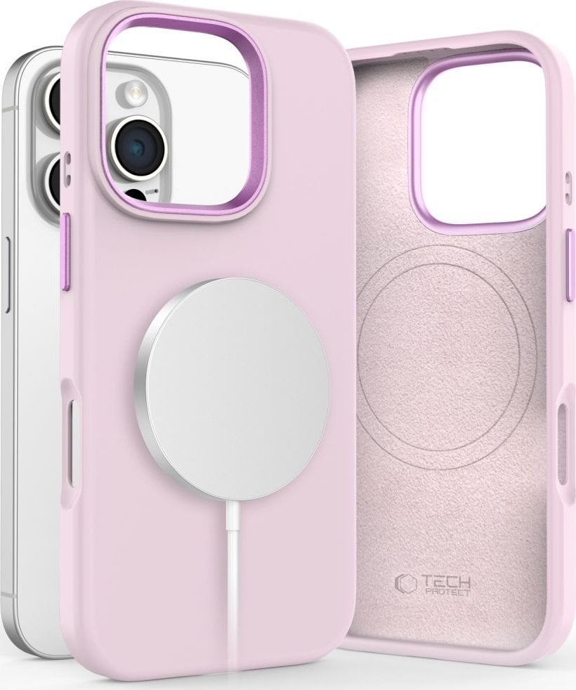 Tech-Protect TECH-PROTECT SILICONE PURE MAGSAFE IPHONE 16 PRO PINK PEARL