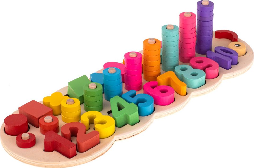 Ikonka Zabawka Edukacyjna Drewniana Dopasuj Kształty