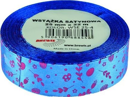 BREWIS Wstążka satynowa 25mm Wielkanoc WSE25-4 Brewis