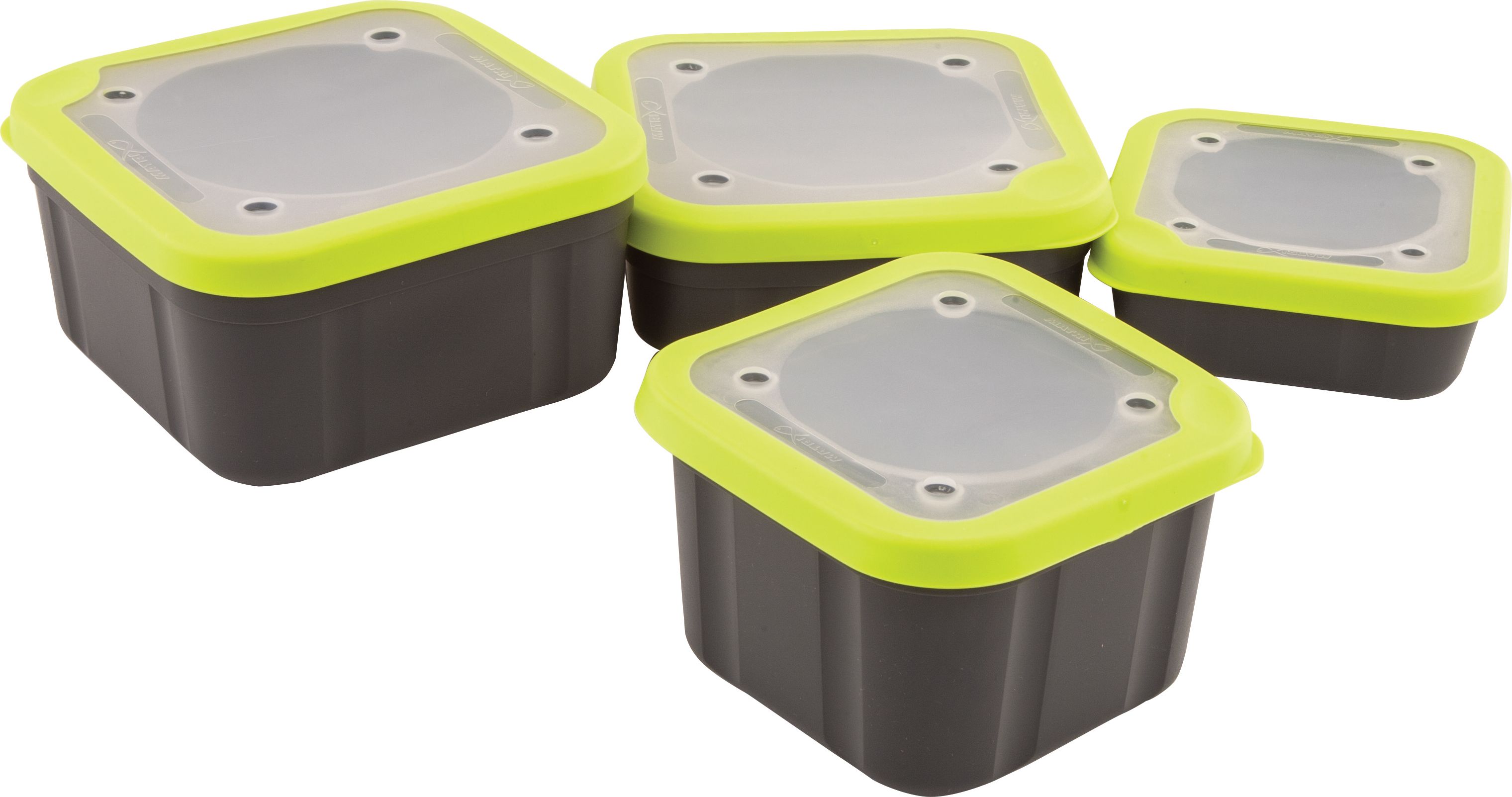 Fox Matrix Grey/Lime Bait Boxes Solid Top 2.2pt (GBT017)