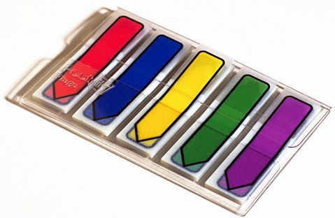 Post-it Zakładki indeksujące strzałki 684-ARR4, 12x43mm, neonowe: różowy + niebieski + żółty + zielony (3M0651)