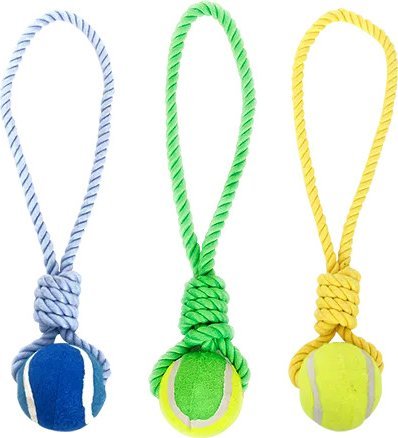 Nobleza Bawełniana lina/sznur z piłkeczką tenisową Bawełniana lina/sznur z piłkeczką tenisową